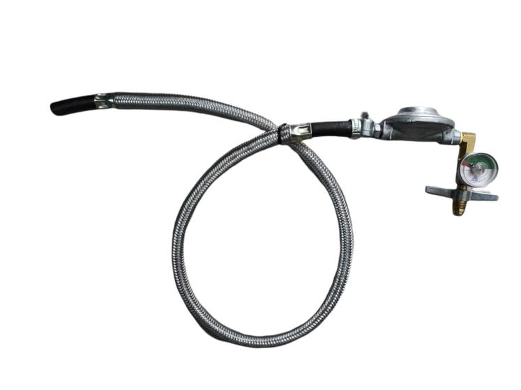 Kit Gás Cozinha Regulador Com Manômetro + Mangueira 1 Metro Alianca