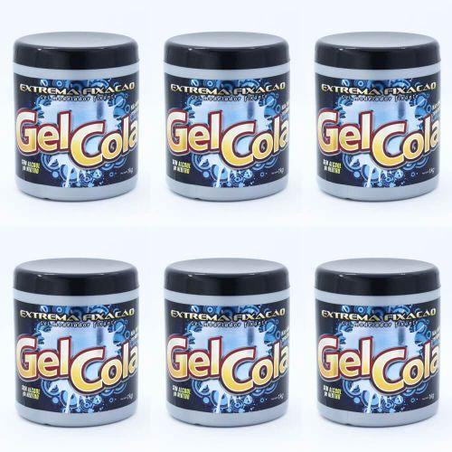 Imagem de Kit Gel Cola Extra Fixador Silver Line 500g Com 6 Unidades