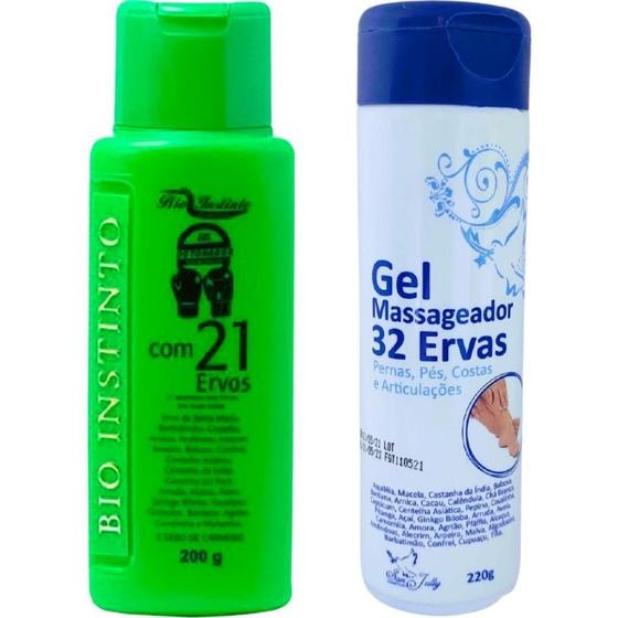 Imagem de Kit Gel Detonador Com 21 Ervas + Gel 32 Ervas Perna Pé Costa