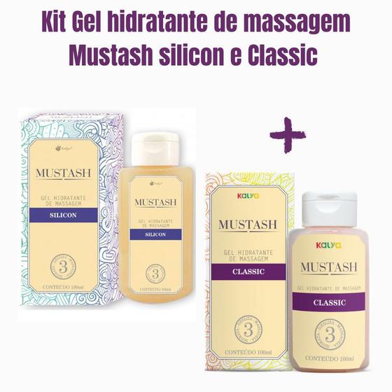 Imagem de Kit Gel Hidratante de Massagem Mustash Silicon e Classic