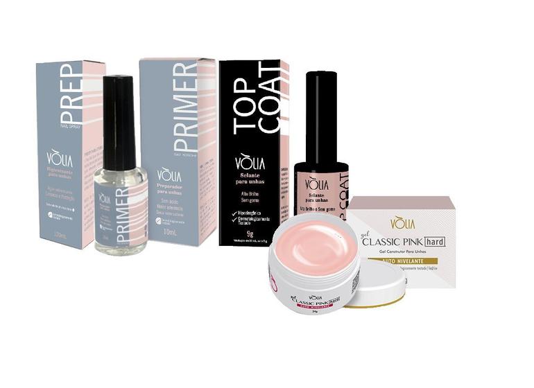 Imagem de Kit GEL Volia Prep Primer Top Coat ALONGAMENTO UNHAS Escolha O Gel