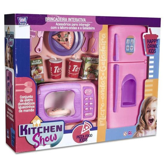 Imagem de Kit Geladeira + Microondas E Acessórios Kitchen Show Zuca Toys