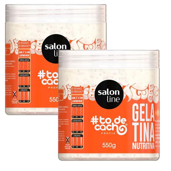 Imagem de Kit Gelatina Salon Line Todecacho Nutritiva 550g - 2 Unidades