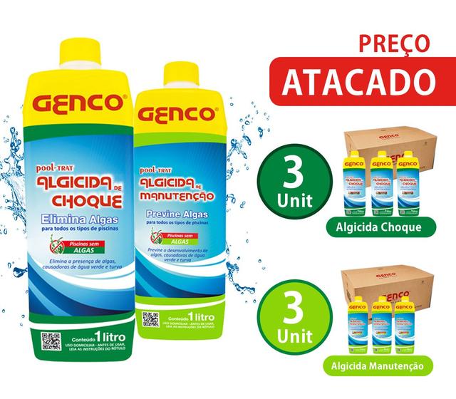 Imagem de Kit Genco Contra Infestação De Algas Em Piscinas 6 Unidades