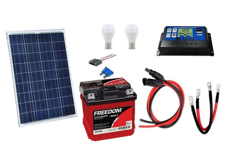 Imagem de Kit Gerador de Energia Solar Off Grid 30Wp