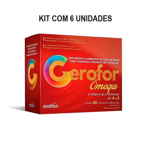 Imagem de Kit Gerofor Ômega Ecofitus Com 6 Unidades De 30 Cápsulas Cada