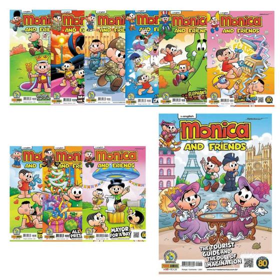 Kit Gibi Turma da Mônica ColeçãoHQ Inglês 10 un. Panini