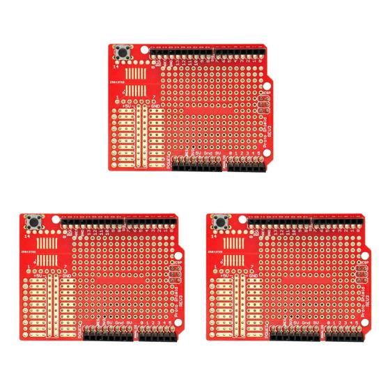 Imagem de Kit Gikfun Prototype Shield DIY para Arduino UNO R3/Mega 328P (3 Unidades)
