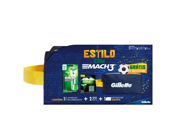 Imagem de Kit Gillette Mach3 Sensitive+Carga 2Un+Necessaire -Gillette