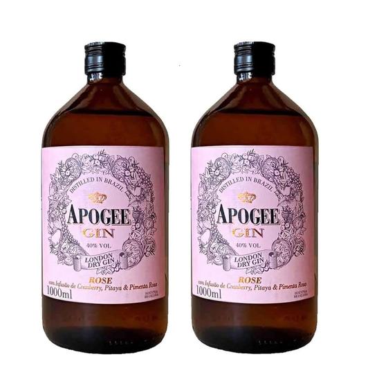 Imagem de Kit Gin Apogee Rose London Dry 1000ml 2 unidades