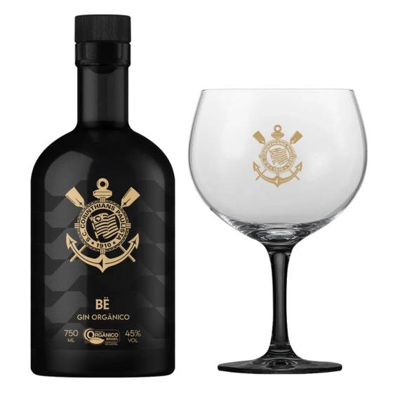 Imagem de Kit Gin BË Corinthians 750ml Com Taça Personalizada