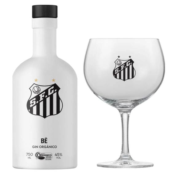 Imagem de Kit Gin BË Santos 750ml Com Taça Personalizada