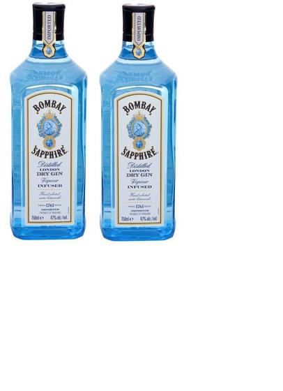 Imagem de Kit Gin Bombay Sapphire Dry London 750ml 2 unidades