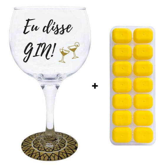 Imagem de Kit Gin - Taça Eu Disse Gin + Forma de Gelo Silicone 