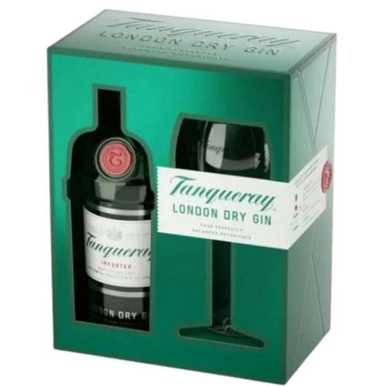 Imagem de Kit Gin Tanqueray 750 Ml + Taça Vidro Oficial - Brasashop