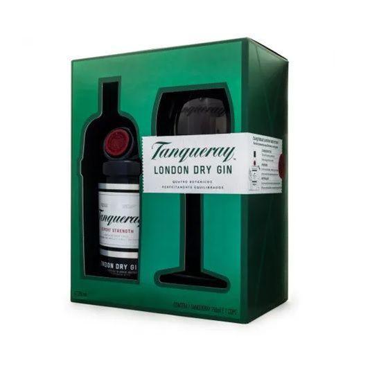 Kit Gin Tanqueray London Dry 700ml + Taça Vidro Menor preço em Kit Gin Tanqueray London Dry 700ml + Taça Vidro
