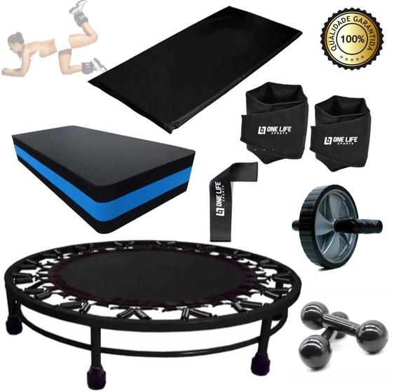Imagem de Kit Ginástica Aeróbica - Mini Jump, Colchonete e Mais