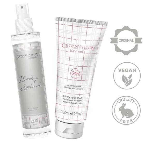 Imagem de Kit Giovanna Baby Blanc Vanilla Body Splash + Loção Hidratante