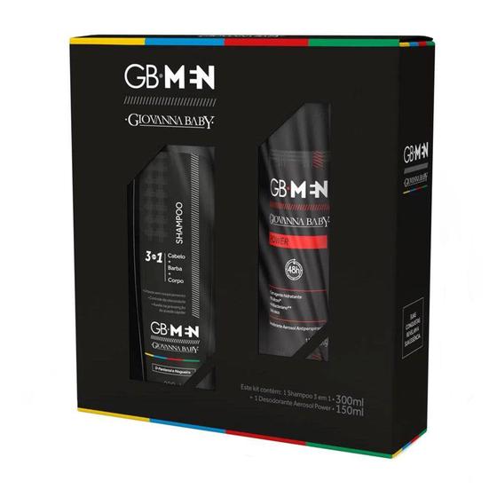 Imagem de Kit Giovanna Baby Men Shampoo 3x1 300ml  e Aero Power 150ml