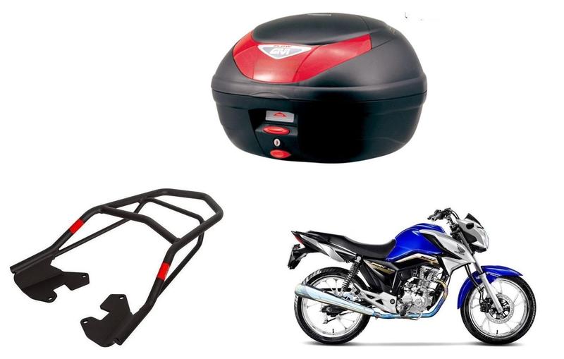 Imagem de Kit Givi Bau E350N + Suporte Sr1145 P Honda Titan 160 2016+