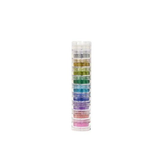Imagem de Kit Glitter Em Pó 10 Cores Vegano (3G Cada) - Color Make