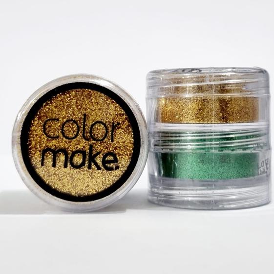 Kit Glitter em Pó Brasil Verde e Amarelo Copa do Mundo - 06g - Colormake