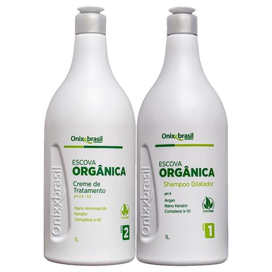 Imagem de Kit Gloss Progressiva Orgânica Sem Formol Onixx 2X1000Ml