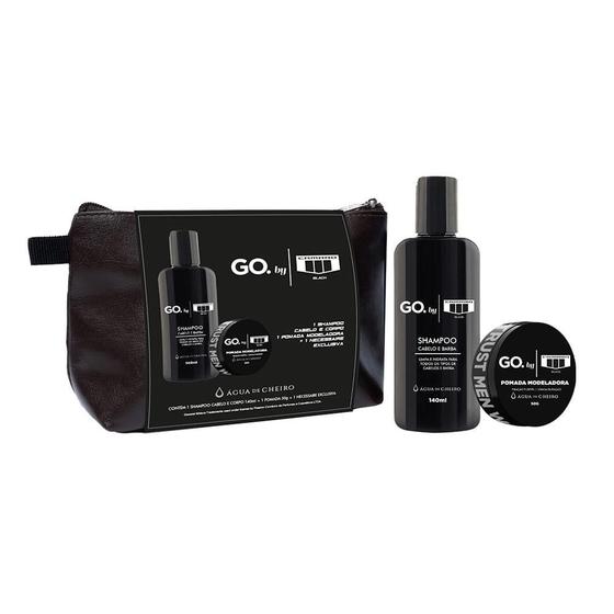 Imagem de Kit Go Man Camaro Black Shampoo Cabelo E Barba 140Ml +