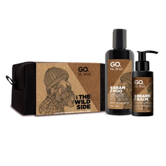 Kit Go Man Mr Wild Necessaire Shampoo Balm Cabelo E Barba - Barbearia ...