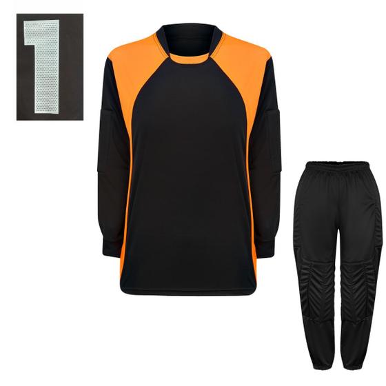 Imagem de Kit Goleiro Futsal Infantil Camisa E Calça Acolchoada