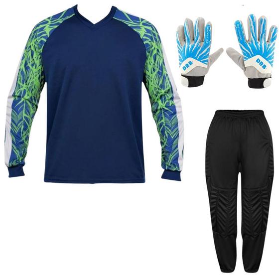 Imagem de Kit Goleiro Infantil Camisa Napoli + Calça TRB + Luva DRB