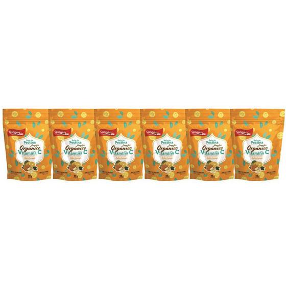 Kit Goma De Pectina 6 Adulto Sabor Laranja Suplemento GINGER LIFE