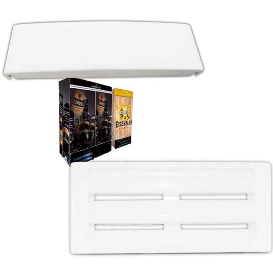 Imagem de Kit grade veneziana + painel superior hussmann branco modelo arv570