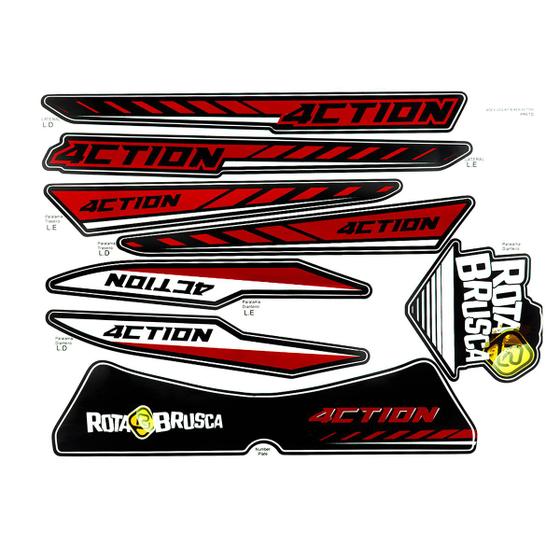 Imagem de Kit Gráfico Adesivos Take Carenagem Plástico Biker 4ction Honda CRF 230