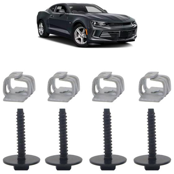 Imagem de Kit Grampo Parafuso Farol Dianteiro Camaro 2012 A 2023 8 Peças