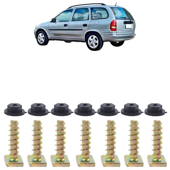 Imagem de Kit Grampo Presilha Moldura Paralama Traseiro S10 2007 A 2013 14 Peças