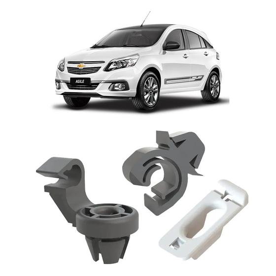 Imagem de Kit Grampo Vareta Haste Capô Agile Todos Os modelos