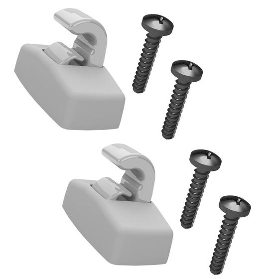 Imagem de Kit Grampos Presilhas Suporte Cinza com Parafuso Quebra Sol Golf  2000 2001 2002 2003 2004 2005 2006 2007 2008 2009 2010 2011 2012 2013