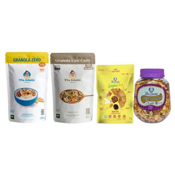 Imagem de Kit Granola Zero X-pin Low Carb Mix de Frutas Castanhas Tia