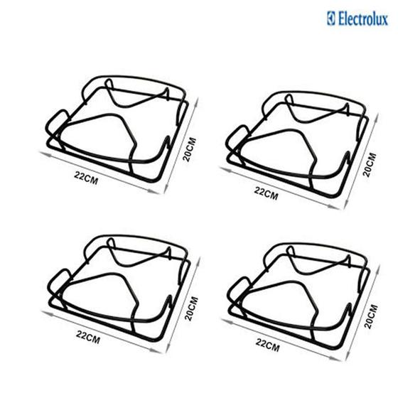 Imagem de Kit GRELHAS ESMALTADAS P/ FOGÕES ELECTROLUX 4 BOCAS 50 ERX