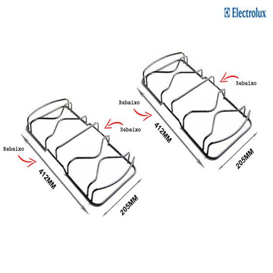 Imagem de Kit grelhas esmaltadas para fogões electrolux 4 bocas 50 sx