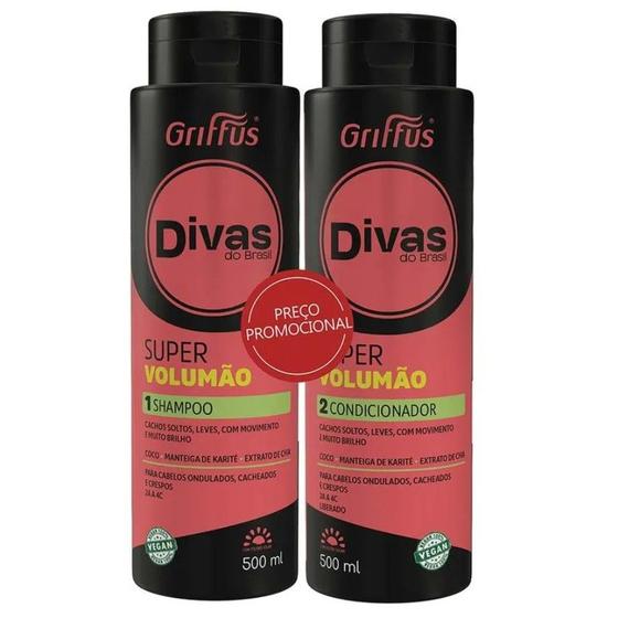 Imagem de Kit Griffus Divas Super Volumão Shampoo + Condicionador