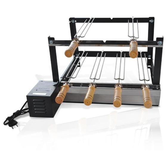 Kit Grill Giratório Alto Para 4 Espetos Aço Inox 430. Artmill Kit Rotativo para