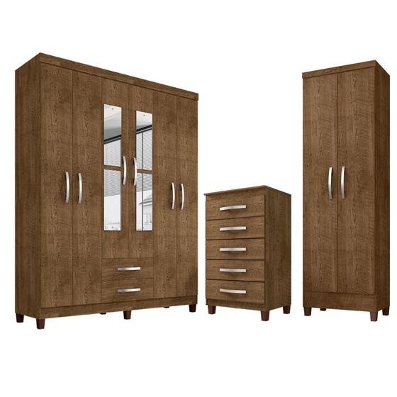 Kit Guarda Roupa Casal Porto Belo 6 Portas 2 Gavetas Com Espelho, Cômoda 5 Gavetas Porto Belo e Multiuso Cairo Malbec Clique Chique Menor preço em Kit Guarda Roupa Casal Porto Belo 6 Portas 2 Gavetas Com Espelho, Cômoda 5 Gavetas Porto Belo e Multiuso Cairo Malbec Clique Chique