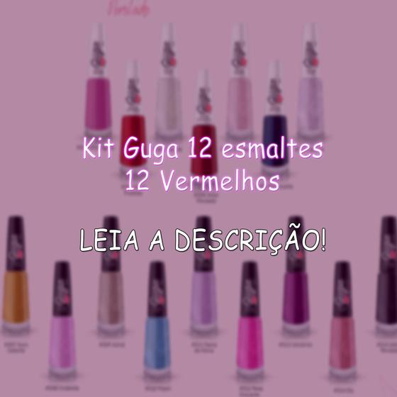 Imagem de Kit Guga 12 esmaltes -  12 Vermelhos