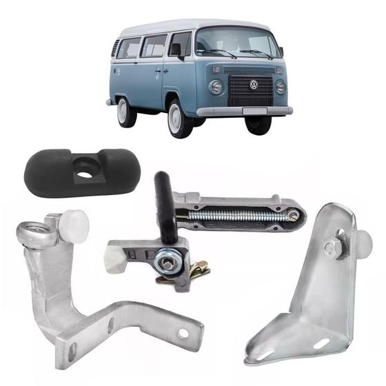 Imagem de Kit Guia Carrinho Central Sup Inf Porta Lateral Correr Kombi