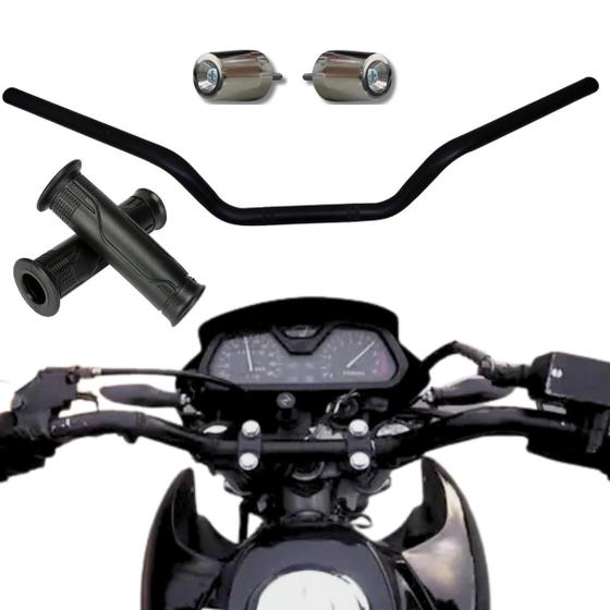 Imagem de Kit Guidão Falcon 2000/2007 Com Pesinho Pcx Manopla Pcx Peça Aço Motocicletas Serve Na Bros Todos Os Anos