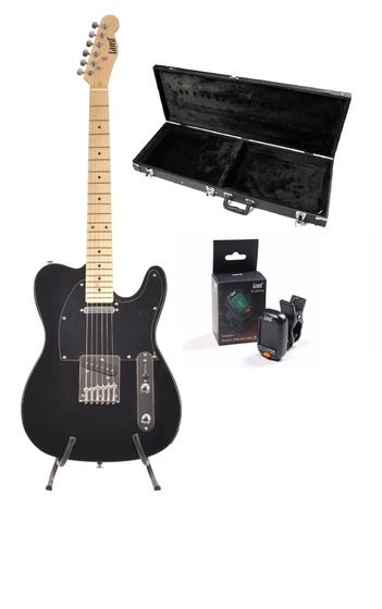 Imagem de Kit guitarra land telecaster l-t1 bk/e + case ph-e10-f + afinador