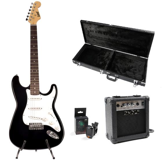 Imagem de Kit Guitarra Stratocaster Land L-G1 Bk+Case+Acessórios