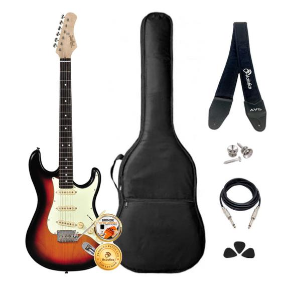 Imagem de Kit Guitarra Stratocaster Tagima Classic Sunburst Completo